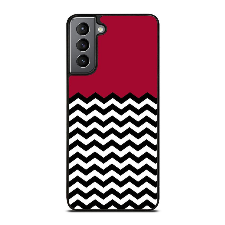 COLOR BLOCK DARK RED CHEVRON Samsung Galaxy Case Cover