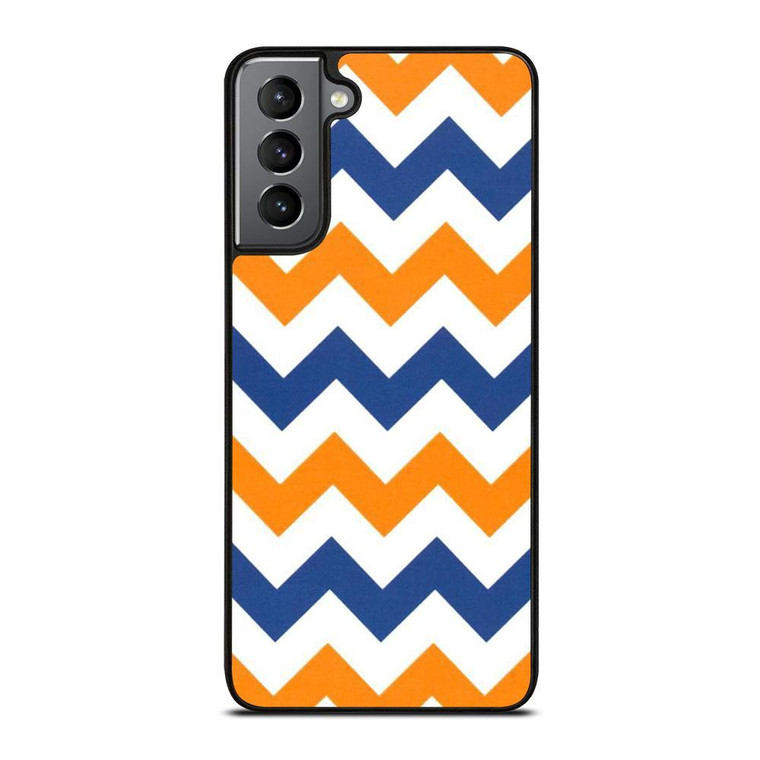 RILEY BLAKE ORANGE AND BLUE STRIPE Samsung Galaxy Case Cover