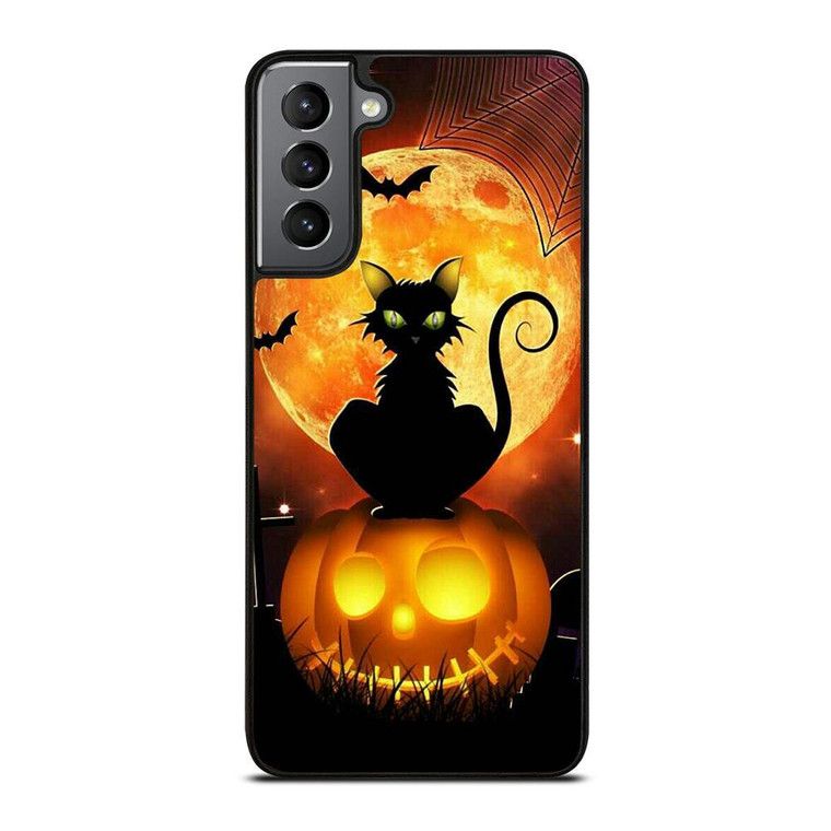HALLOWEEN BLACK CAT Samsung Galaxy Case Cover