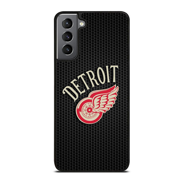 DETROIT RED WINGS METAL LOGO Samsung Galaxy Case Cover
