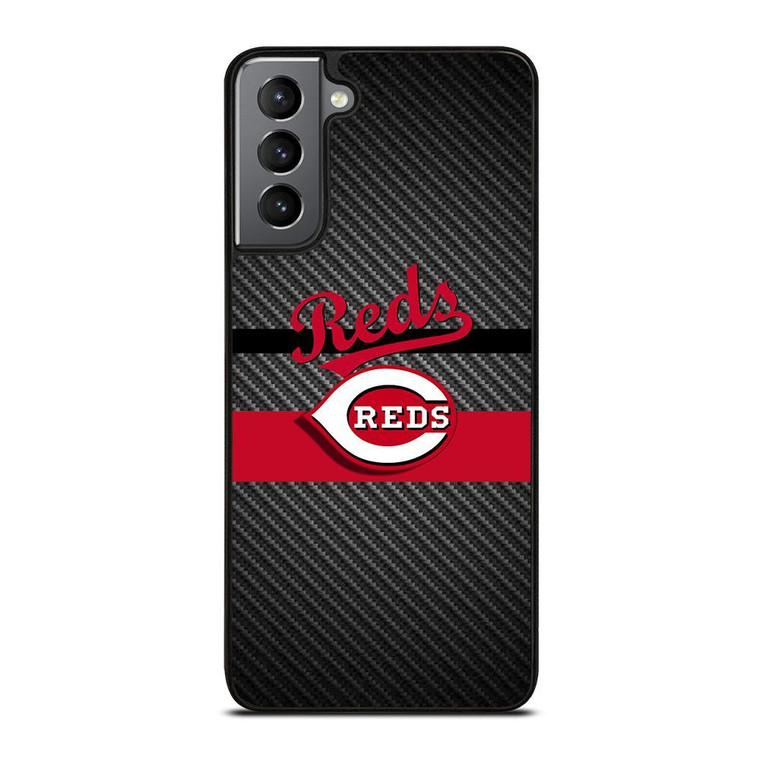 CINCINNATI REDS CARBON Samsung Galaxy Case Cover