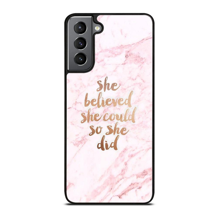 BELIEVE IN YOURSELF MARBLE Samsung Galaxy Case Cover