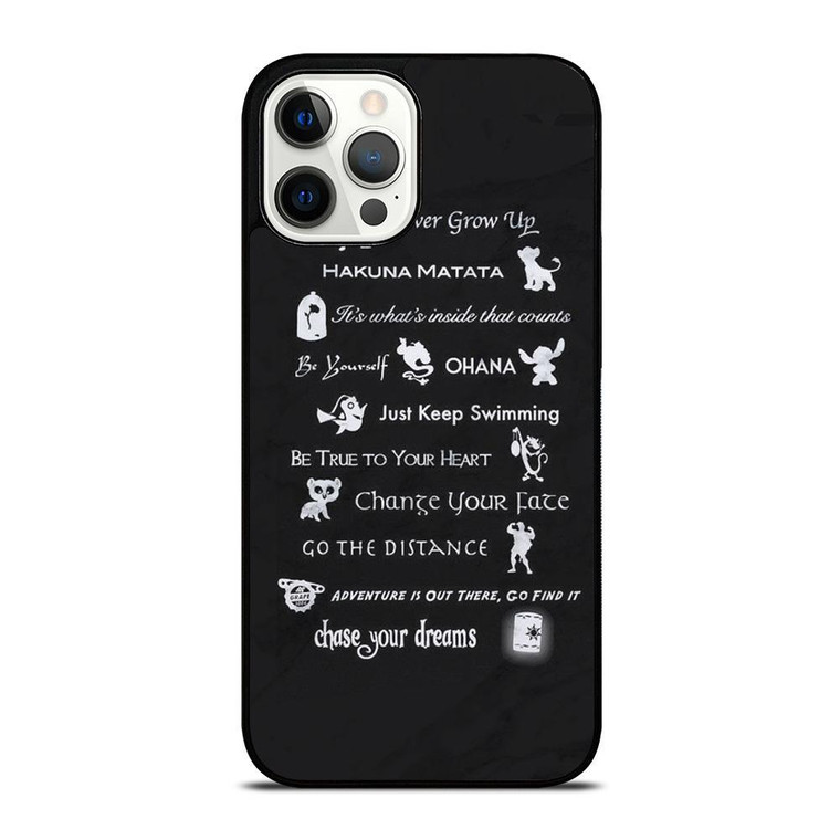 DISNEY LESSONS BLACK MARBLE iPhone Case Cover