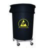 Conductive Metal ESD Trash Can Dolly with 44 Gallon Trash Bin