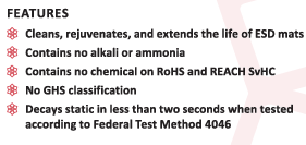 ACL Staticide Mat & Table Top Cleaner Gallon Container 6002