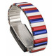 Wristband, Jewel, Magsnap, Adj Metal, Red-White-Blue - 09201 B
