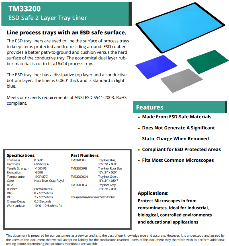 ESD Conductive Trash Liners, WBASLB