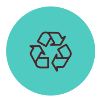 drawing of the recycle symbol