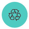 drawing of the recycle symbol