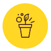 drawing of a plant in a pot