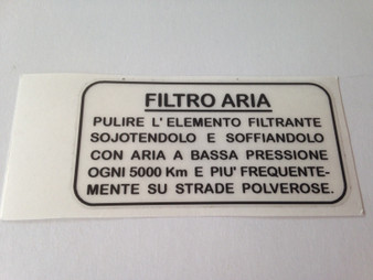 New Air Filter Sticker - Black Print