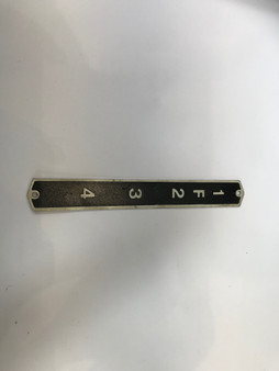 New Old Stock Innocenti Gear Instruction Plate - 550V 600V
