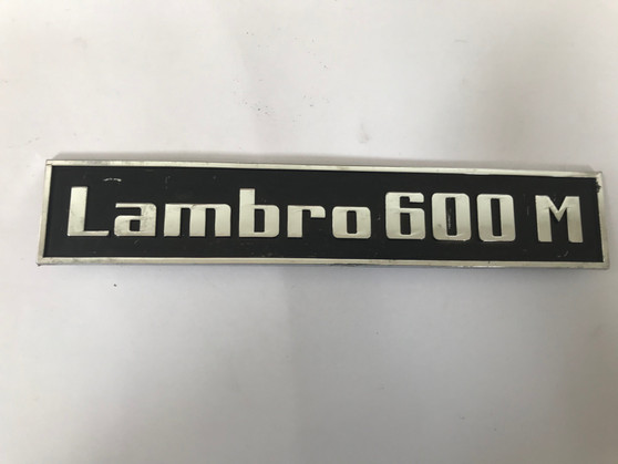 New Old Stock Lambro 600M Badge - two missing pins