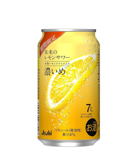 Asahi Mirai Rich Lemon Sour Chu-Hi Original  345ml x 24 cans, alc 7%