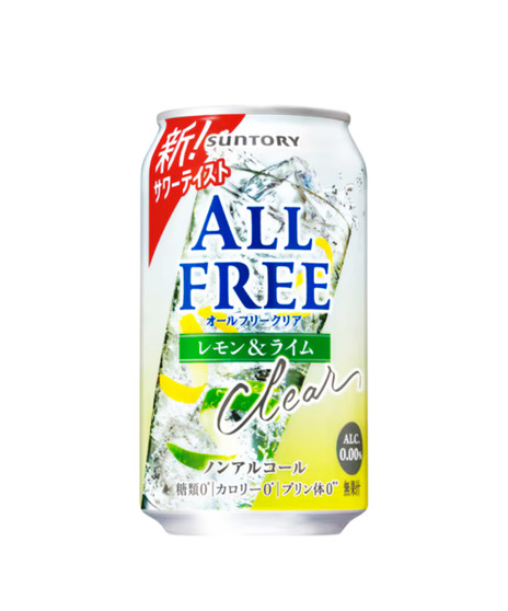 Suntory [Non-Alcoholic] ALL-FREE Clear Lemon & Lime 350ml x 24 cans