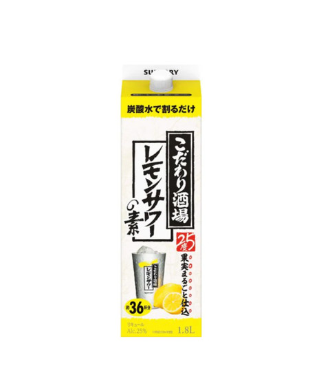 Kodawari Sakaba no Lemon Sour Base, alc 25%, 1800ml