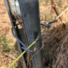 WRAP AROUND CLIP USED TO SECURE A FIXED TRELLIS WIRE TO THE MANNWERKS STEEL POST.