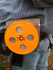 The belot-worn spool holder eliminates the need to "pull" the tie from the spool to feed to the machine.