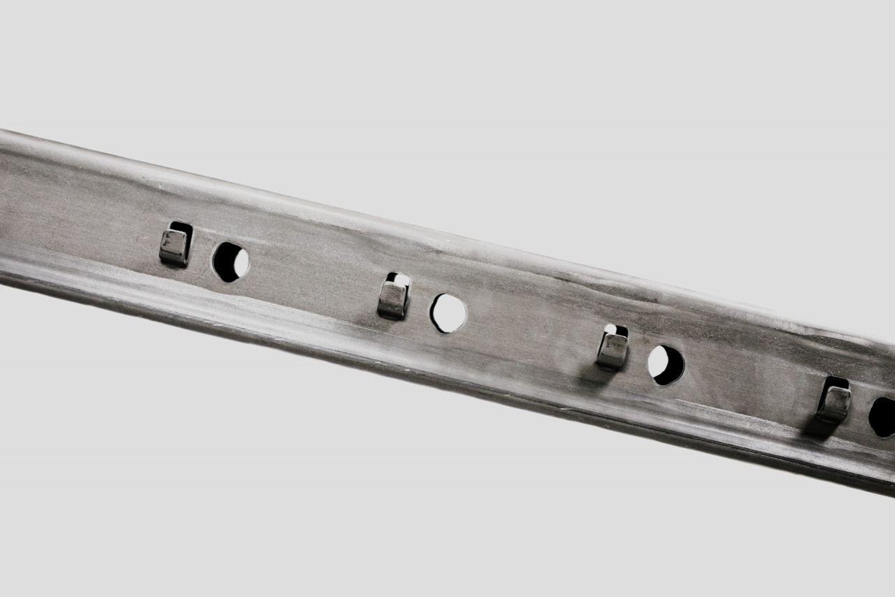 C5 steel end post with built-in hole, slots and hooks.