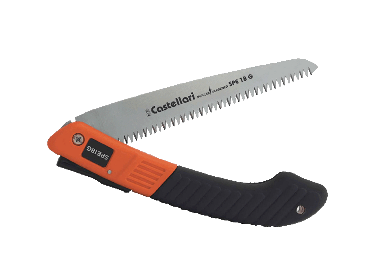 The SPE-18G folding saw is safe to use thanks to its snap closure.