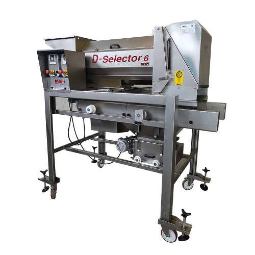 D-Selector; Destemmer with optional crushing unit and automatic mechanical sorter.