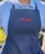 Gamblin embroidered navy blue painter's apron