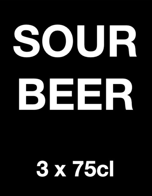 SOUR beer tasting box with 3 x 75cl SOUR premium craft beers. 