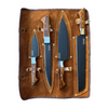 JJGeorge Handmade Knive Set in Leather Rollup Case