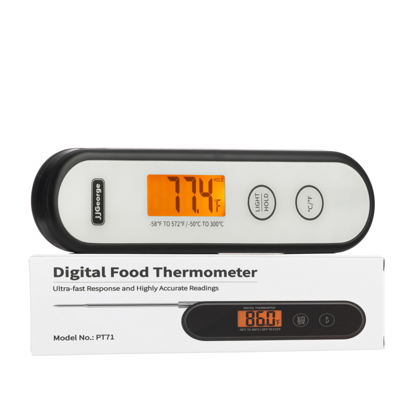  Instant Read Meat Thermometer, Digital Food
