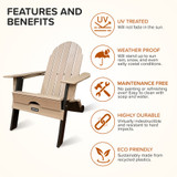 JJGeorge Composite Adirondack Chair Features