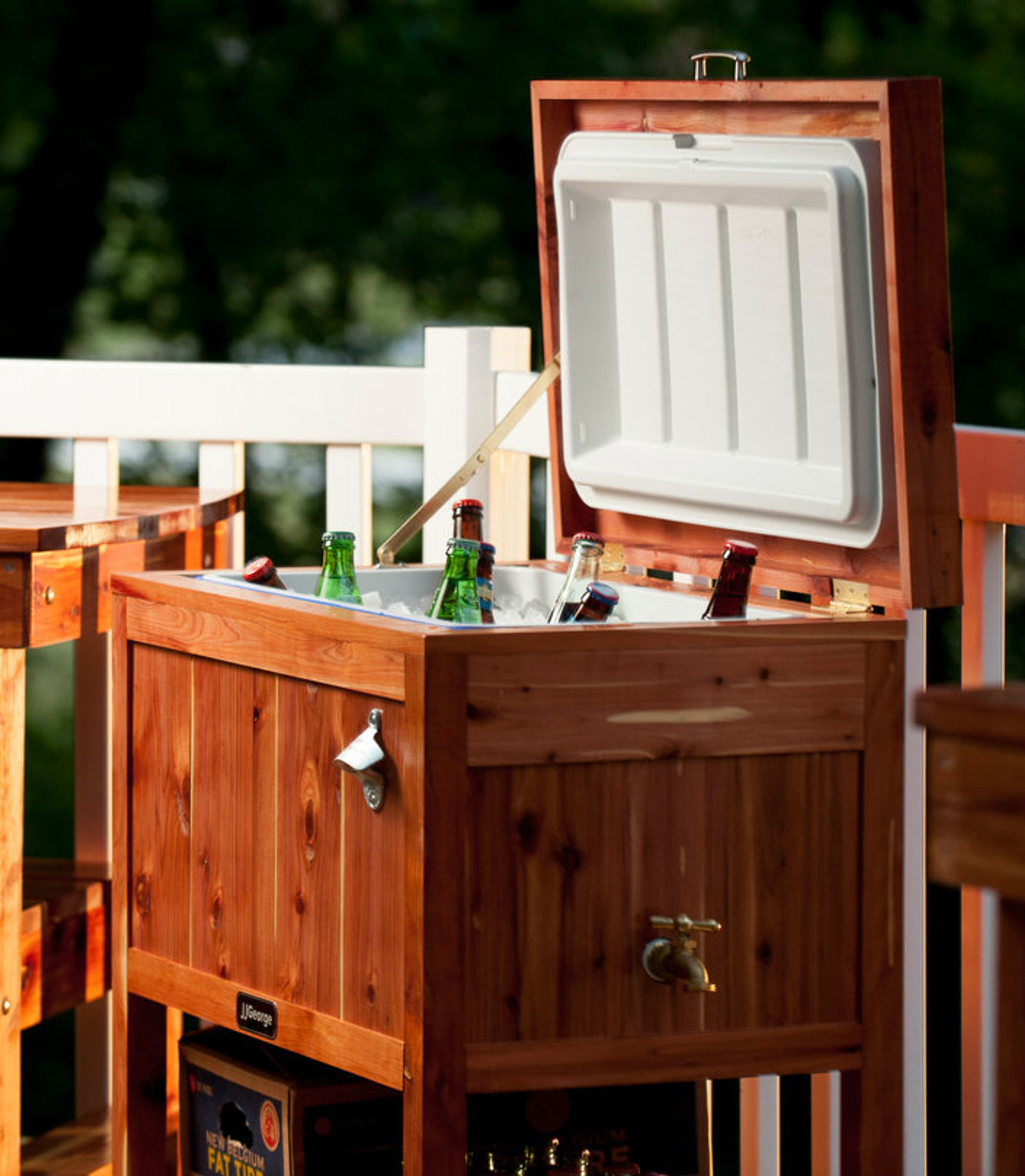 wooden cooler