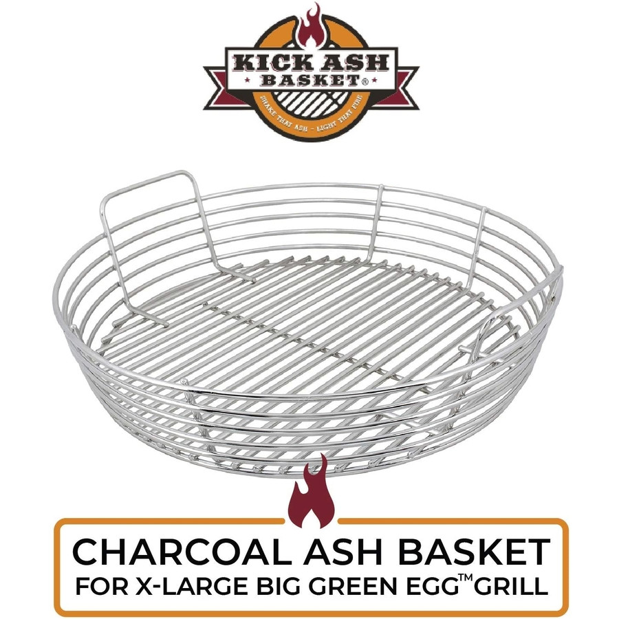 Kick Ash Can for Large Big Green Egg Ash Can for Green Egg Green