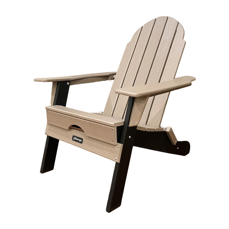 JJGeorge Black and Tan Composite Adirondack Chair