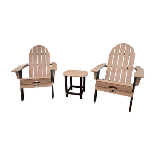 Composite Folding Adirondack Chair and Table Bundle