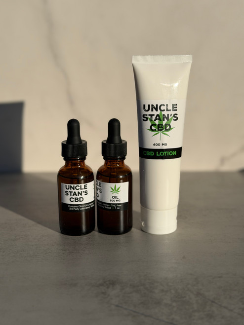 Combo Pack - 2 500mg CBD Oil & 400mg CBD Lotion
