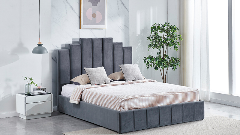 Upholstered Bed & Bedside
