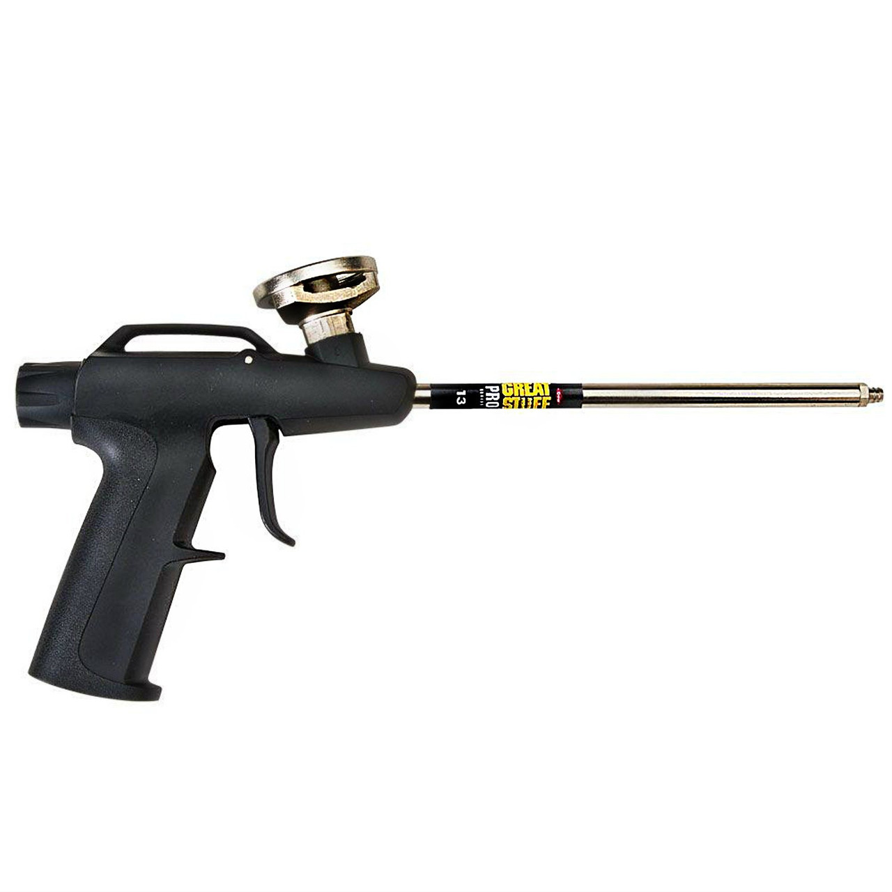 Pro 13 Foam Dispensing Gun, durable plastic handle & body, flow control