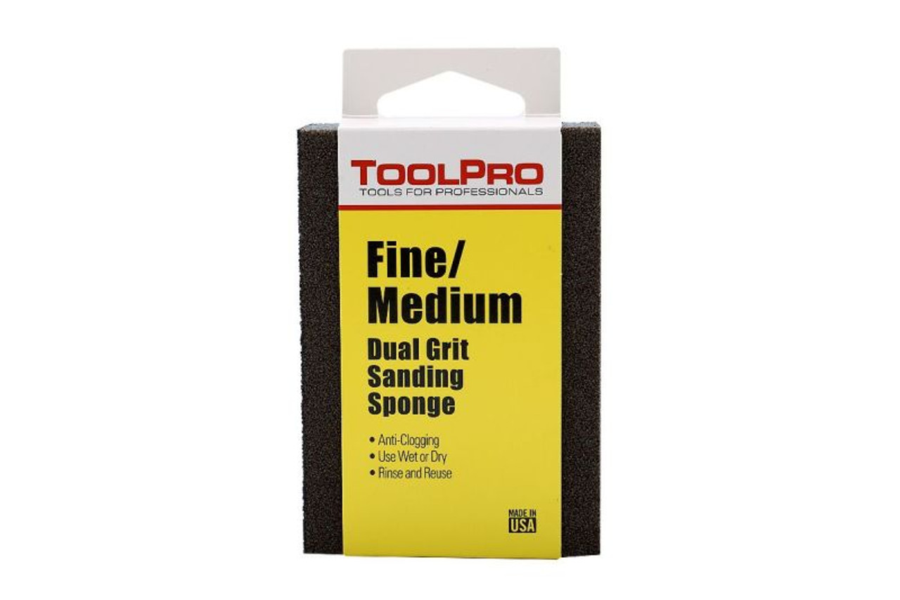 Fine/ Medium Dual Grit Sanding Sponge - Box of 24 - ToolPro