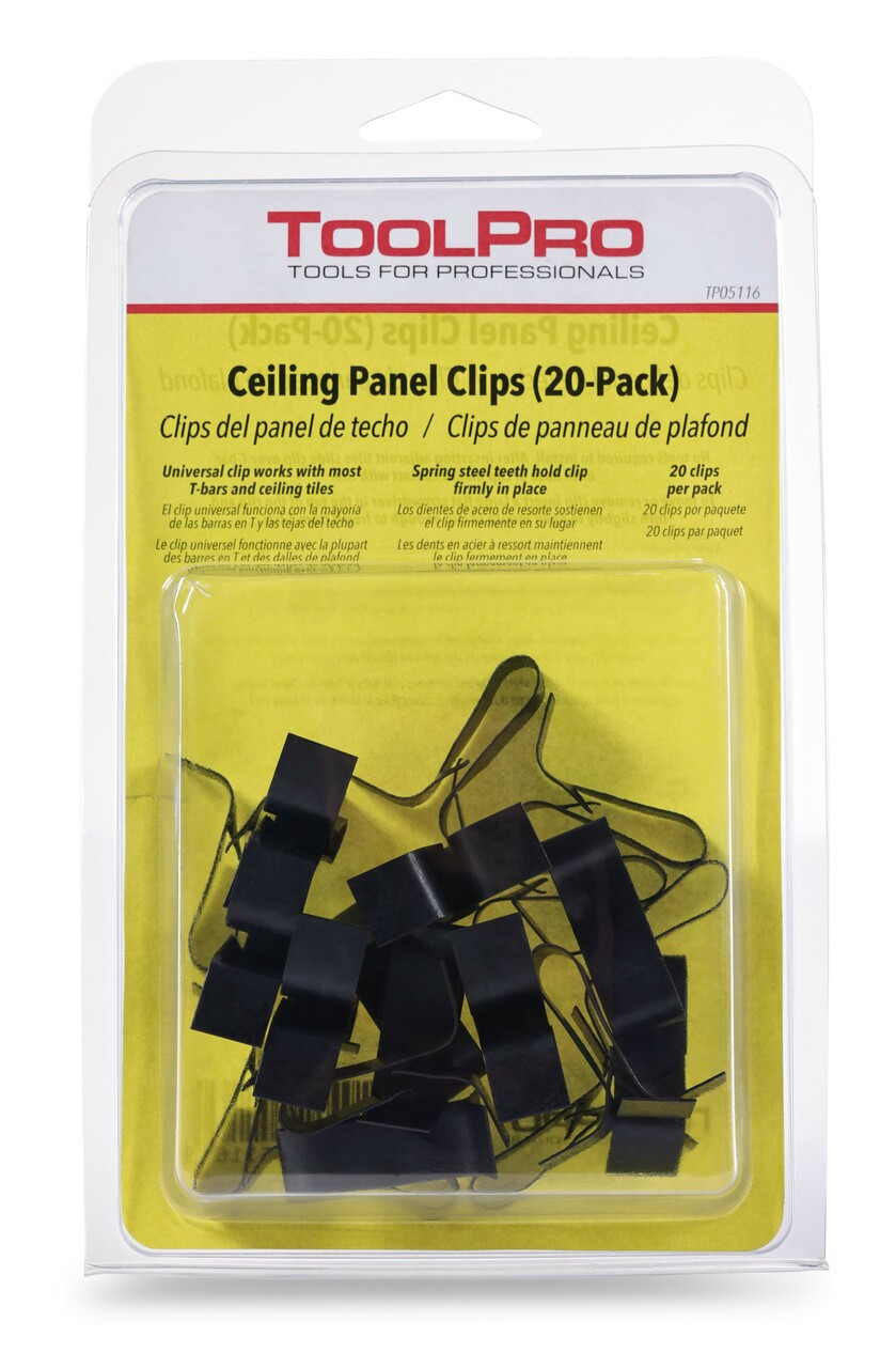 Hold Down Ceiling Tile Clips, 100 Units