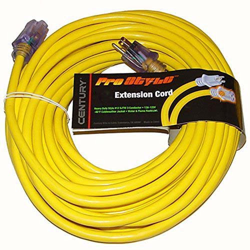 100 ft. 12/3 SJTW Pro Star Extension Cord Yellow with Lighted Ends