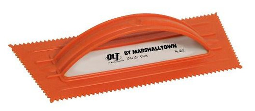 4-1/4 in. x 9-1/2 in. QLT Plastic 3/16 in. V-Notched Disposable Trowel (box of 36)