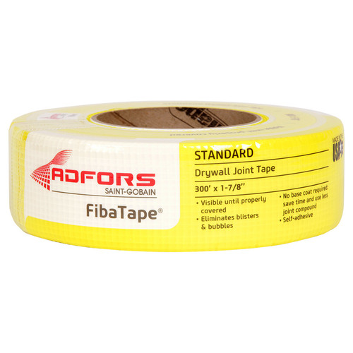 1-7/8 in. x 300 ft. FibaTape Yellow Self-Adhesive Mesh Tape - Case of 12