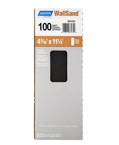 WallSand 100-Grit 4-3/16 in. x 11-1/4 in. Drywall Sanding Sheets (100-Pack)