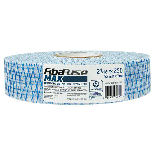 MAX Reinforced Paperless Drywall Tape, 2-1/16" x 250' - Case of 10