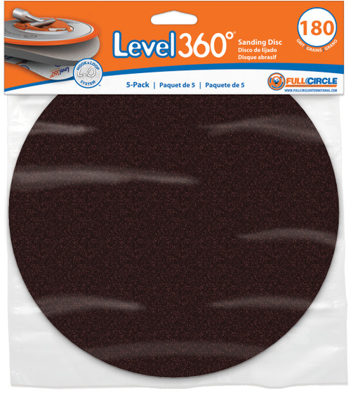 180 Grit Level 360 9 in. Hook and Loop Sanding Discs - 25-Pack