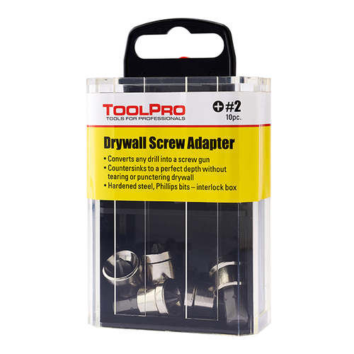 Drywall Screw Adapter - Interlocking Storage Box of 10