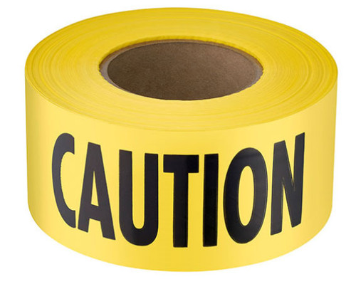 3 in. x 1000 ft. Yellow Caution Barricade Tape (English-Spanish) - Case of 16