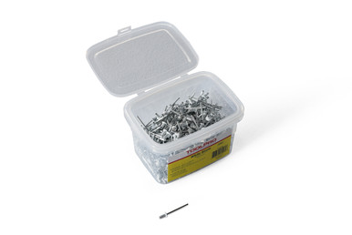 Rivets - 1/8 in. White Aluminum Pull Rivets - 500 Pack - ToolPro