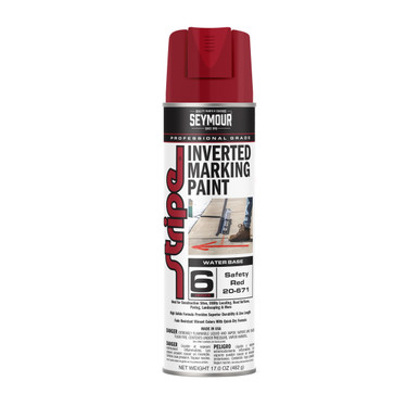 17 oz. Safety Red Inverted Tip Aerosol Marking Paint - Case of 12 - ToolPro