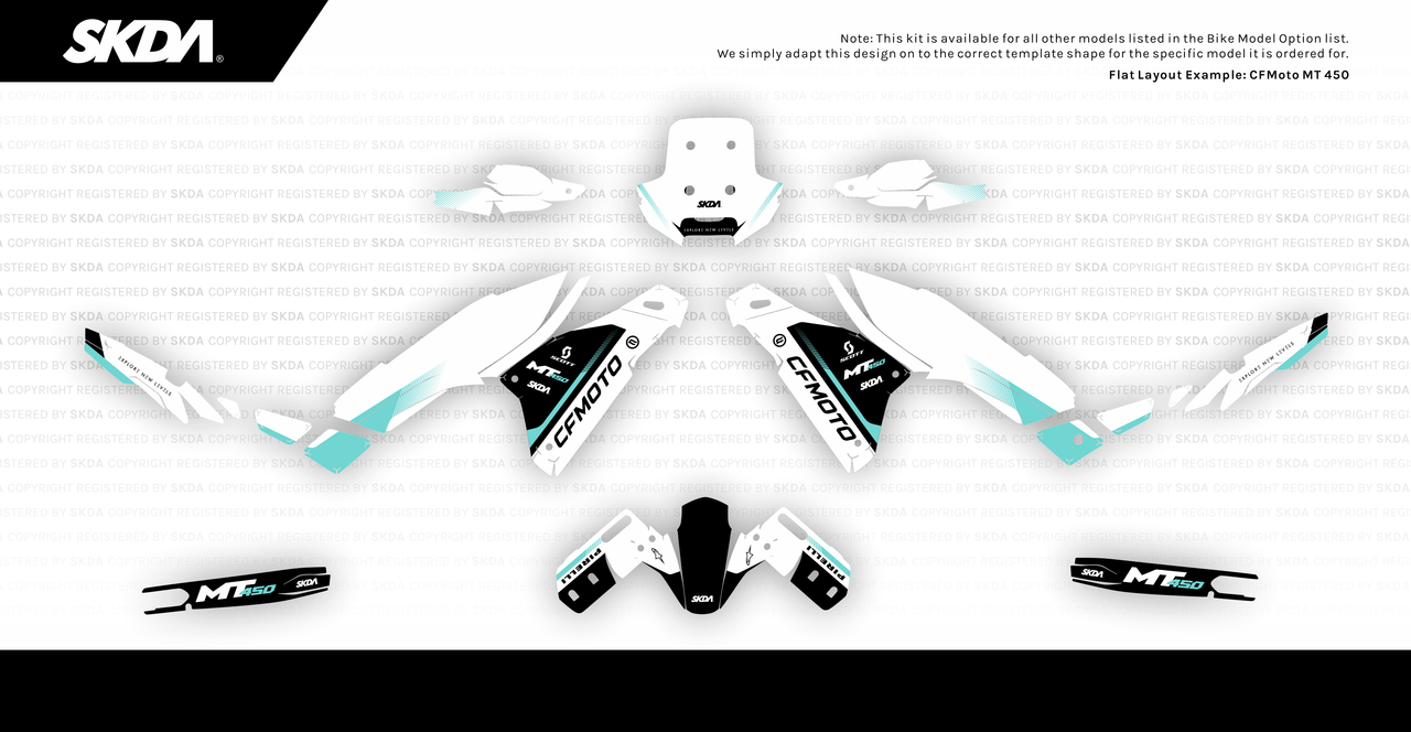 LEAGUE White 450MT Full Graphics Kit